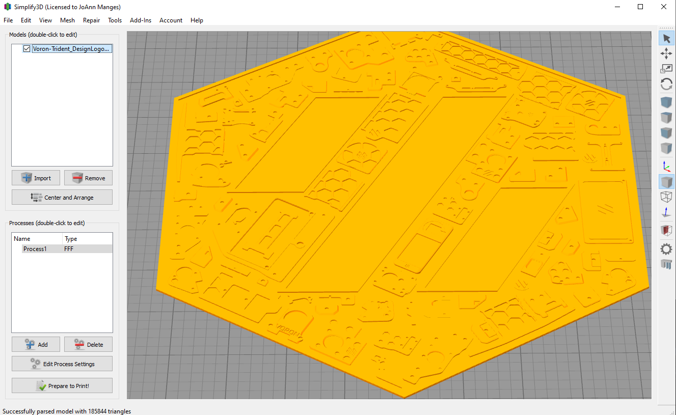 Voron-Trident1 Parts Design Logo STL files