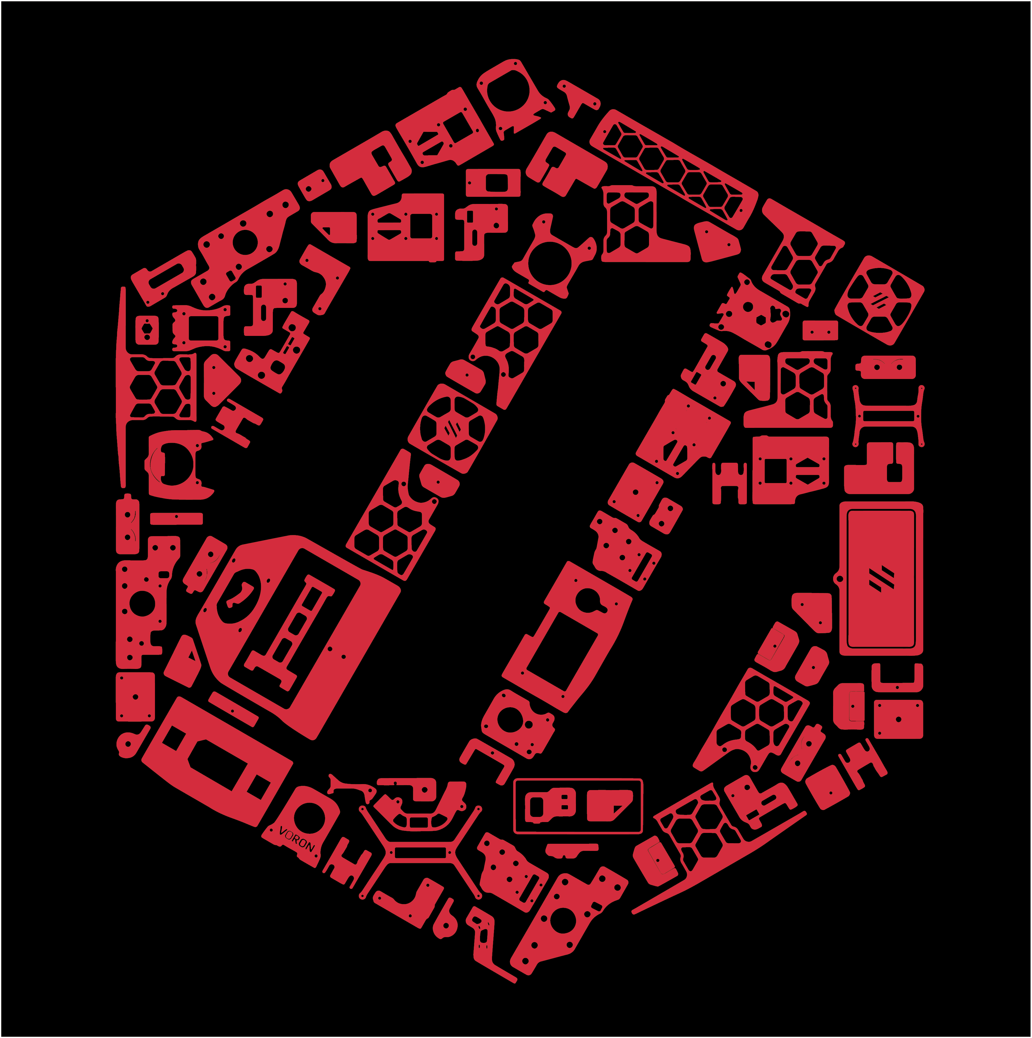 Voron2.4 1Color WithOut Logo Outline WithOut Silhouette