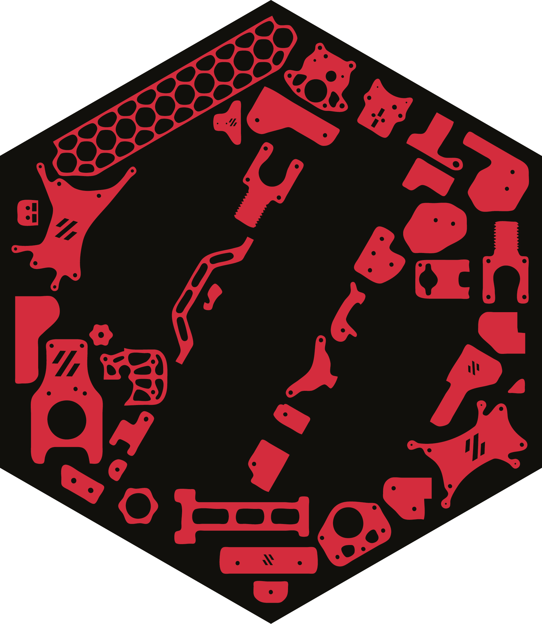 Voron0.1 withOut Logo Outline With Silhouette