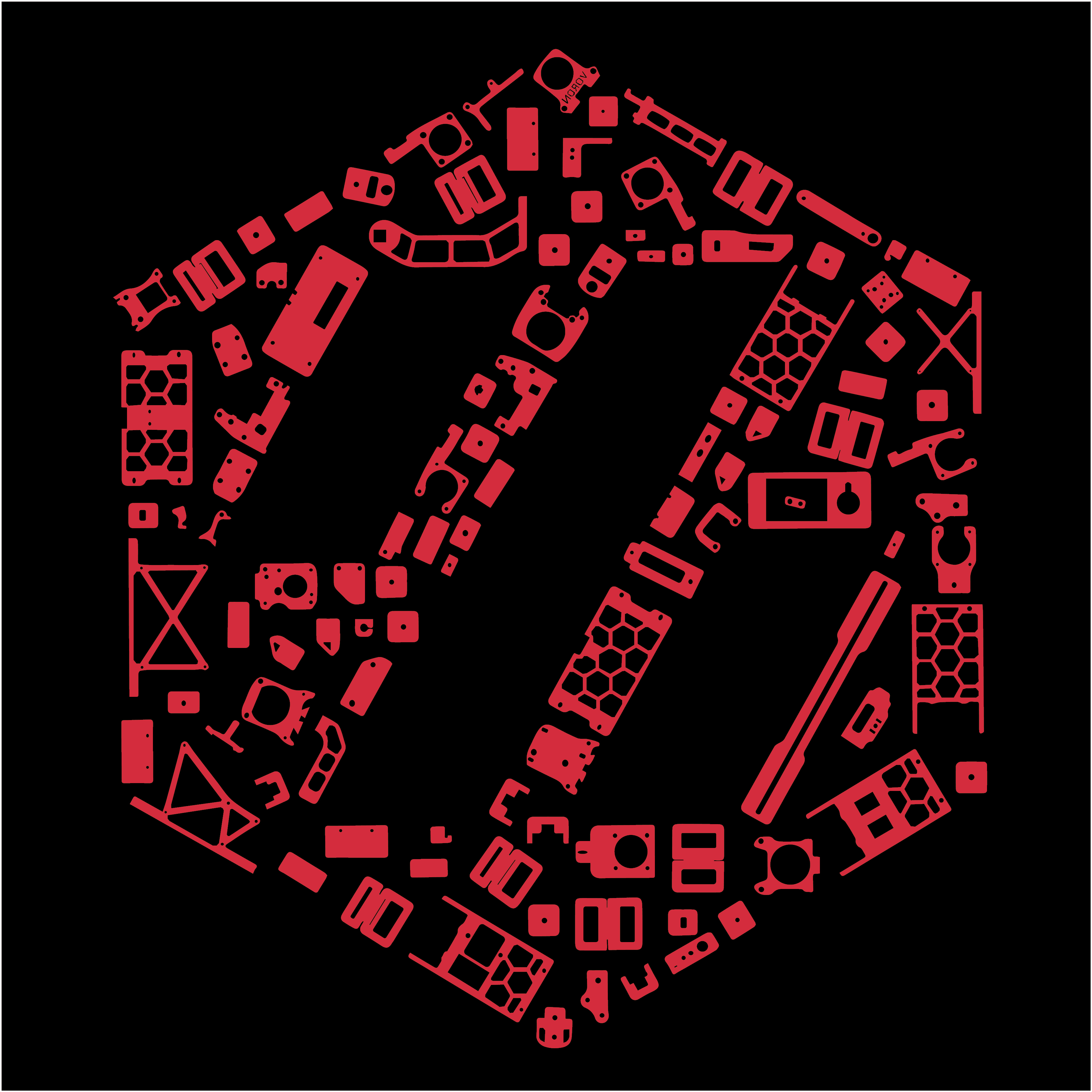 Cricut VoronSW Logo RearPanel 1Layer WithOut Logo Outline WithOUT Silhouette and BackPanel