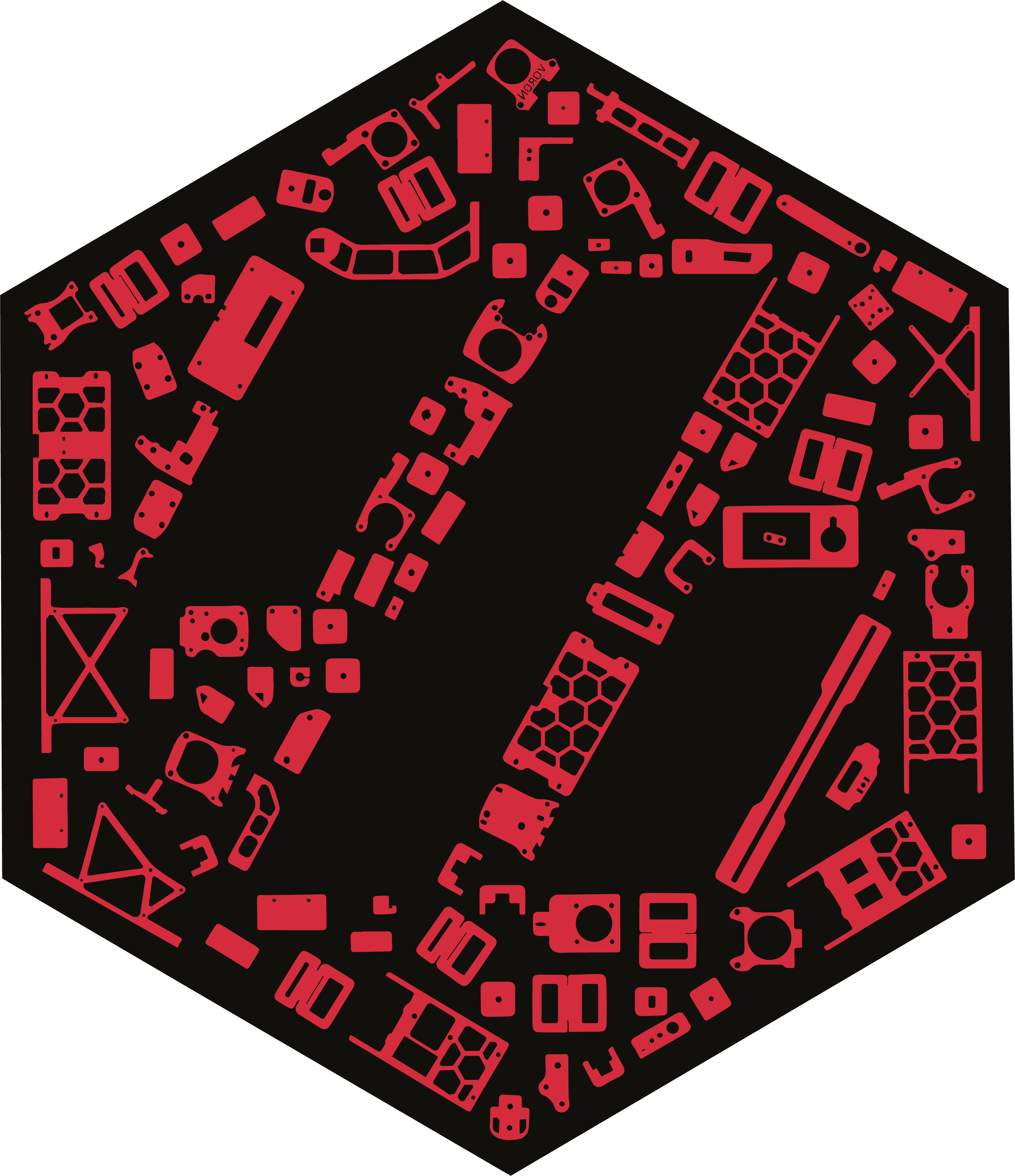 Cricut VoronSW Logo RearPanel 1Layer WithOut Logo Outline With Silhouette